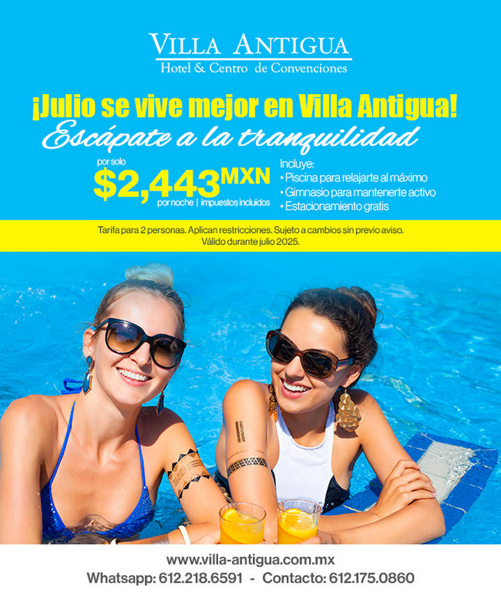 Oferta de verano, hospedaje Hotel Villa Antigua, Tequisquiapan, Querétaro